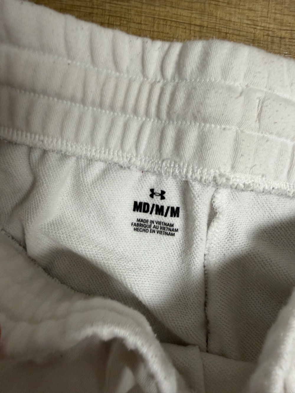Women’s Under Armour White Joggers with Black Branded Side Tape - Picture 4 of 4